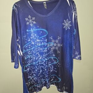 Blue Snowflake Women's Tunic